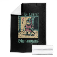Funny Medieval Frog Knight Fantasy RPG Meme Throw Blanket Off To Commit Shenanigans