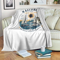 Mallorca Spain 2026 Total Solar Eclipse Throw Blanket Sailing Cruise Totality Sail Explore Experience Travel Souvenir