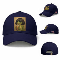 Funny Frog Bob Haircut Renaissance Painting Meme Baseball Cap