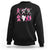 Halloween Breast Cancer Sweatshirt Dabbing Skeleton Zombie Pink Ribbon Breast Cancer Awareness - Wonder Print Shop