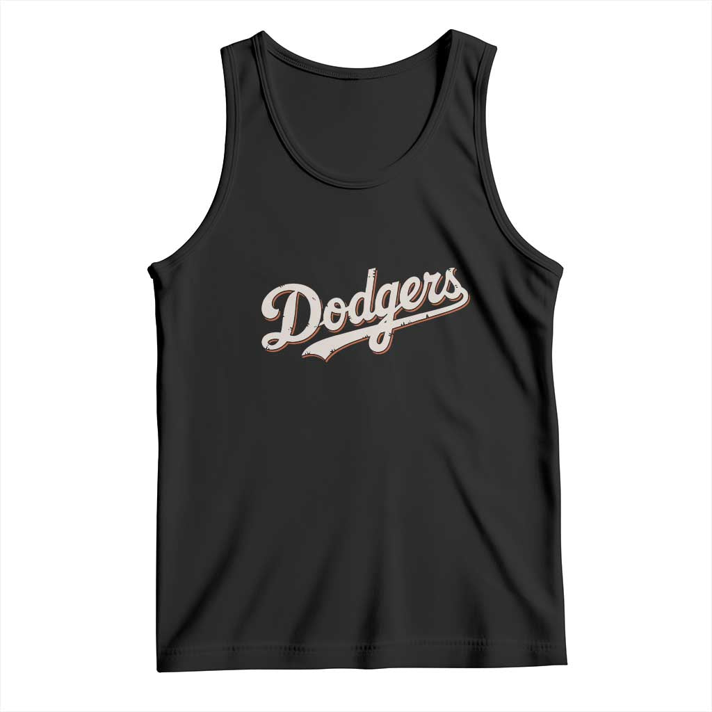 Vintage Retro Dodgers Name Tank Top Throwback Classic Style