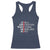 Funny Gun Owner Racerback Tank Top Faster Than Dialing 911 Bullet Diameter