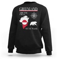 Greenland Arctic Circle Sweatshirt Map Compass and Polar Bear Adventure
