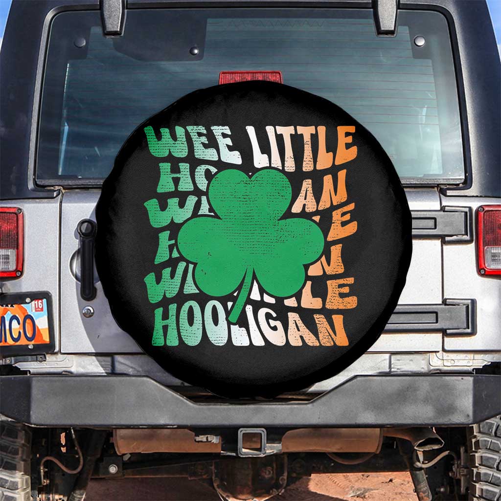 Funny St Patricks Day Spare Tire Cover Wee Little Hooligan Funny Leprechaun Kids Boys Girls