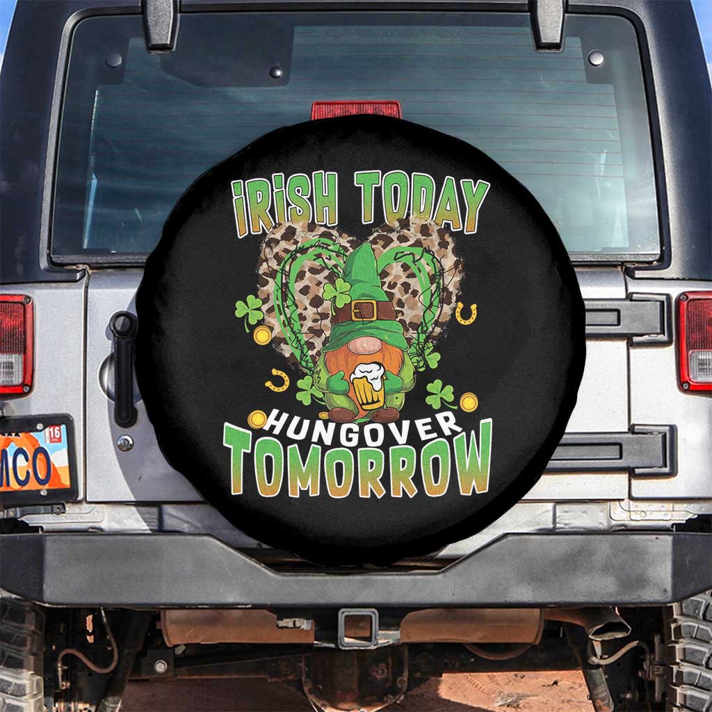 Funny St Patricks Day Drinking Spare Tire Cover Irish Today Hungover Tomorrow Beer Lover Gnome