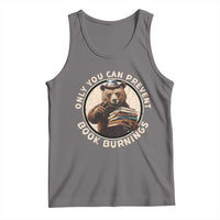 Funny Books Lover Bear Tank Top Only You Can Prevent Book Burnings