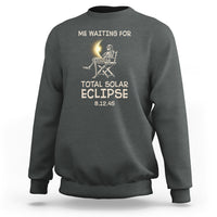 Heather gray crewneck sweatshirt with eclipse telescope graphic