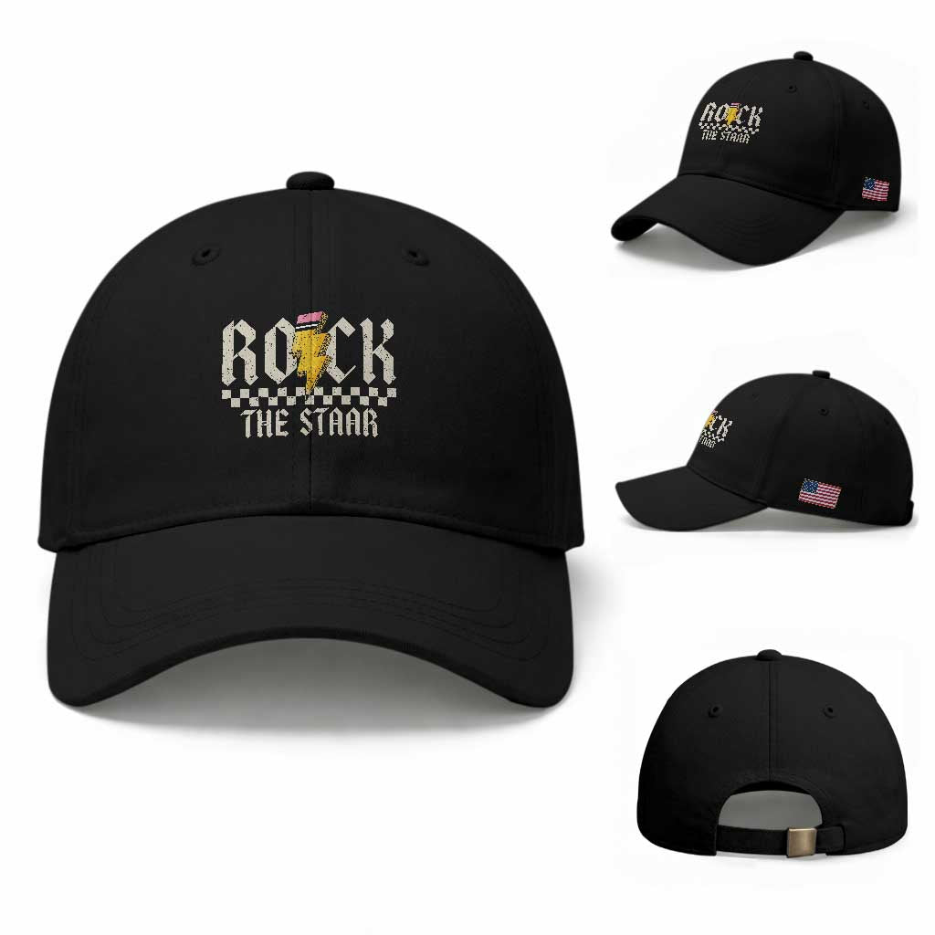Rock The STAAR Day Baseball Cap Texas Teacher Student Motivational Testing