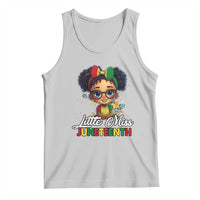 Kids sleeveless tank top with 'Little Miss Juneteenth' graphic