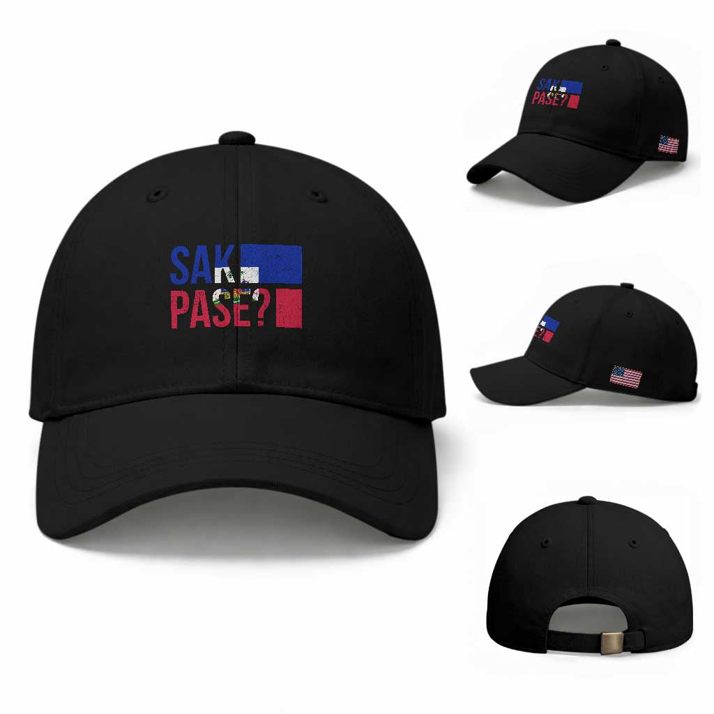 Sak Pase Haitian Creole Baseball Cap Haiti Flag Heritage Pride
