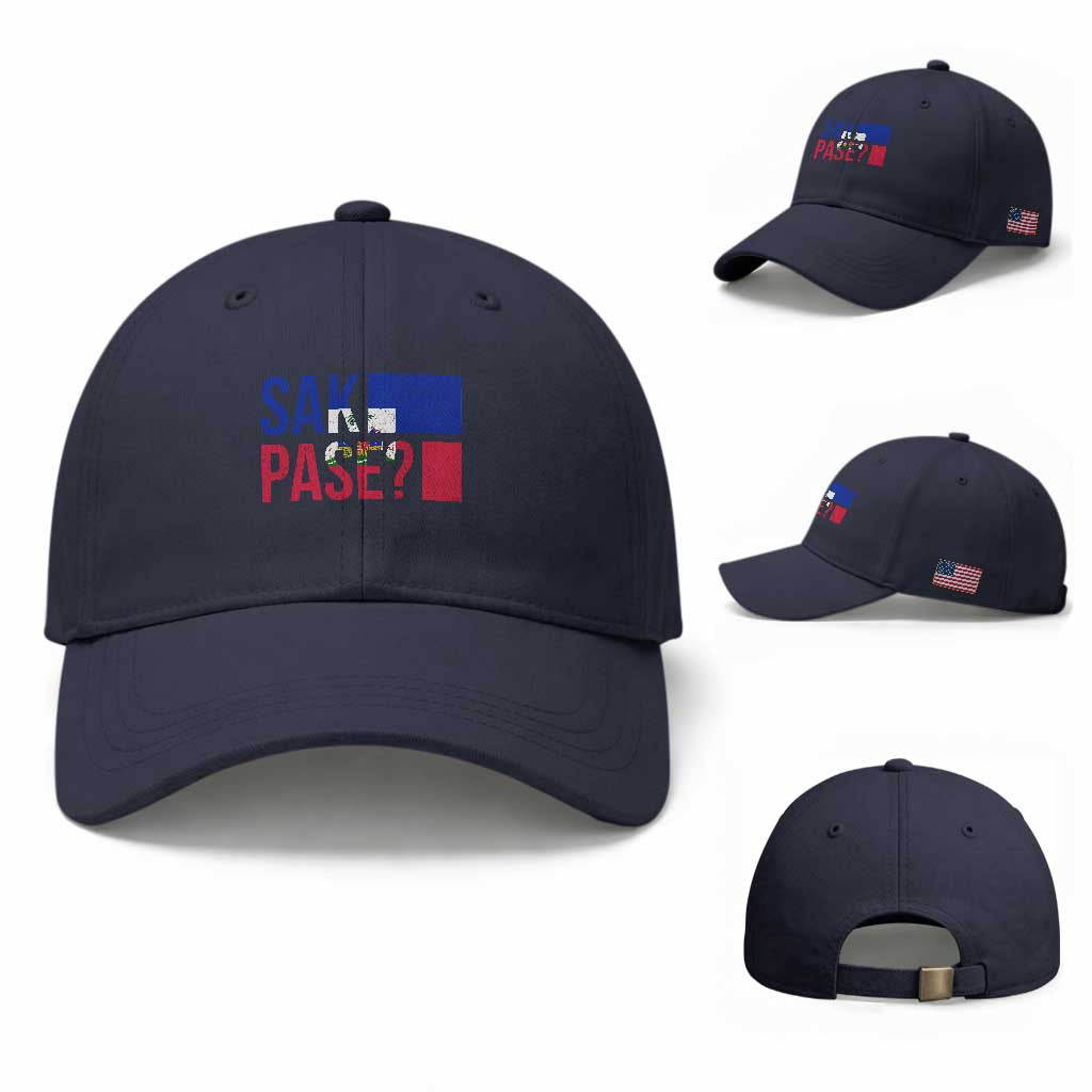 Sak Pase Haitian Creole Baseball Cap Haiti Flag Heritage Pride