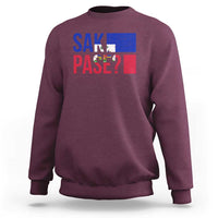 Sak Pase Haitian Creole Sweatshirt Haiti Flag Heritage Pride