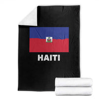 Vintage Distressed Haiti Flag Throw Blanket Haitian Heritage Pride