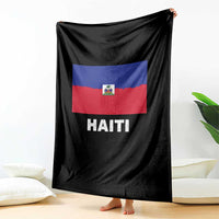 Vintage Distressed Haiti Flag Throw Blanket Haitian Heritage Pride
