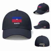 Vintage Distressed Haiti Flag Baseball Cap Haitian Heritage Pride