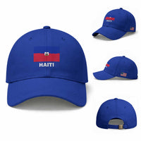 Vintage Distressed Haiti Flag Baseball Cap Haitian Heritage Pride