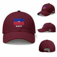 Vintage Distressed Haiti Flag Baseball Cap Haitian Heritage Pride