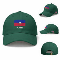Vintage Distressed Haiti Flag Baseball Cap Haitian Heritage Pride