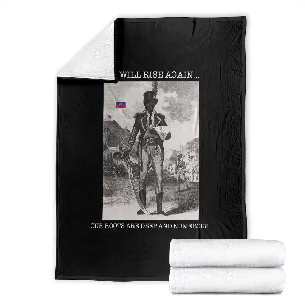 Haitian Revolution Toussaint Louverture Throw Blanket We Will Rise Again Historic Graphic