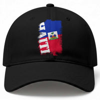 Haiti Flag Distressed Flag Graphic Baseball Cap Haitian Heritage Pride