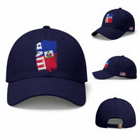 Haiti Flag Distressed Flag Graphic Baseball Cap Haitian Heritage Pride