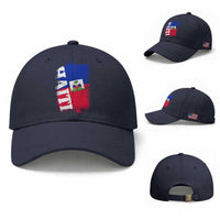Haiti Flag Distressed Flag Graphic Baseball Cap Haitian Heritage Pride