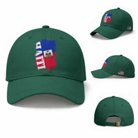 Haiti Flag Distressed Flag Graphic Baseball Cap Haitian Heritage Pride