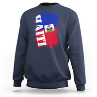 Haiti Flag Distressed Flag Graphic Sweatshirt Haitian Heritage Pride