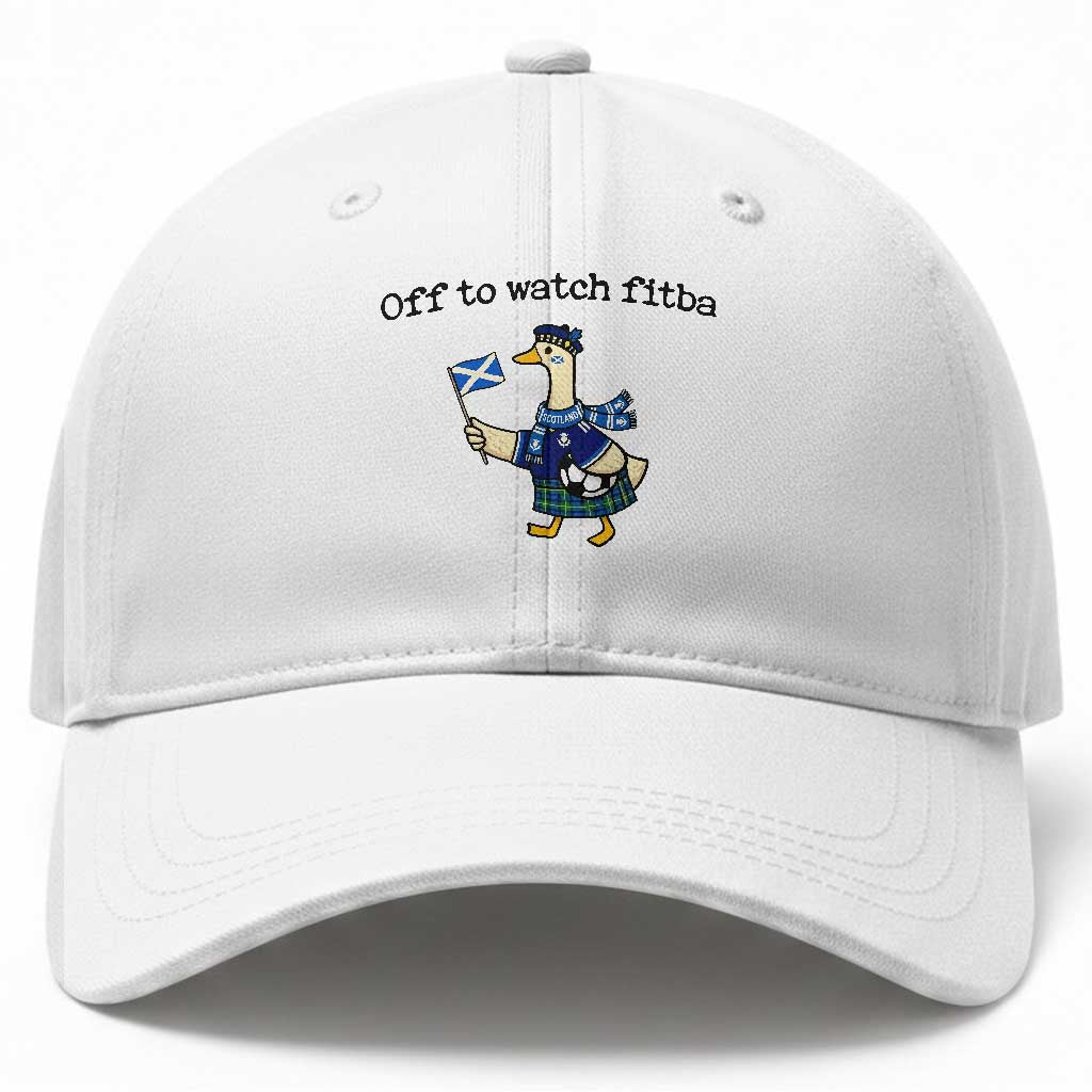 Funny Scottish Goose Scotland Football Baseball Cap Off to Watch Fitba Soccer Fans Meme