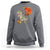 Football Skeleton Sweatshirt American Football Halloween Skeleton Riding Dinosaur Football Fan - Wonder Print Shop