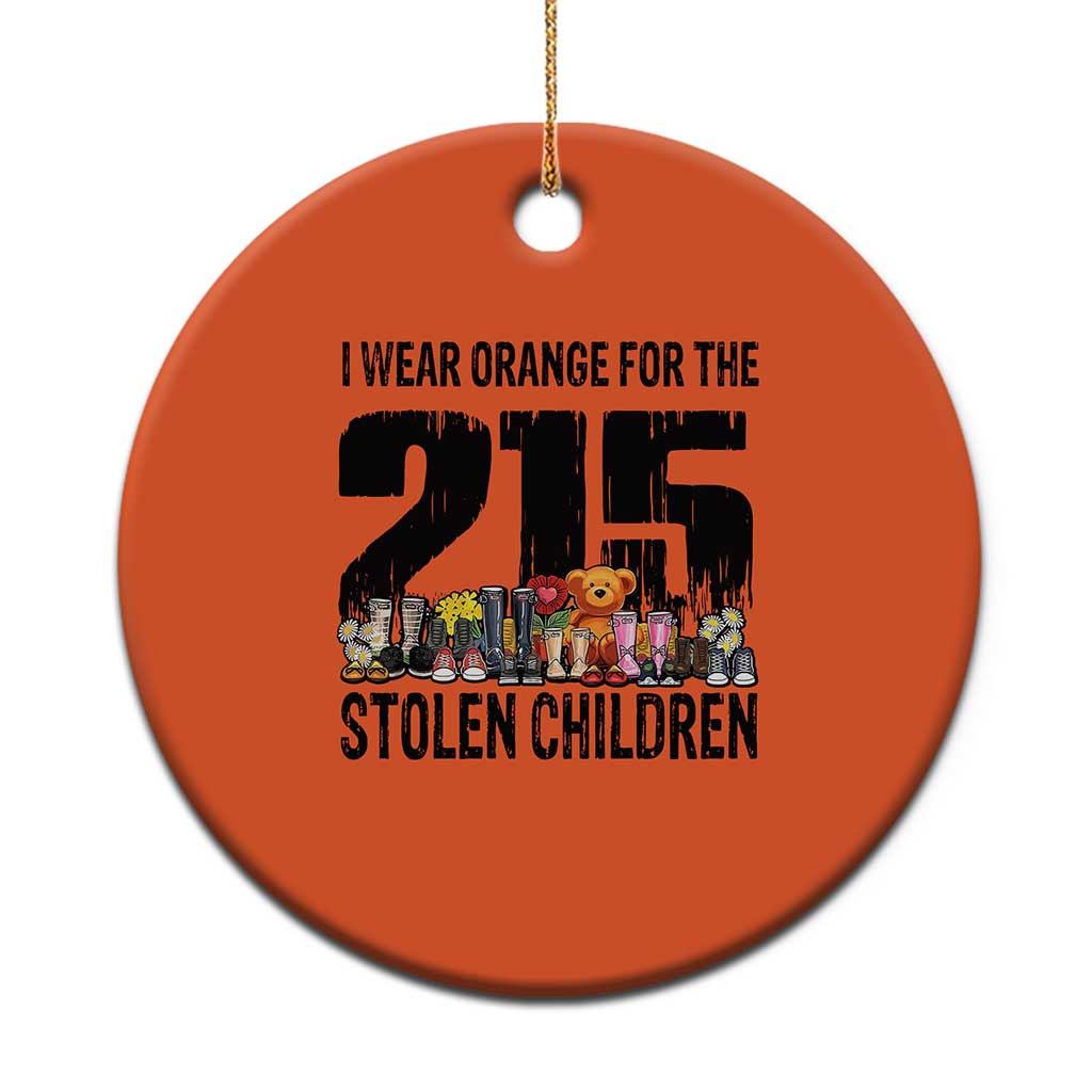I Wear Orange For The 215 Stolen Children Christmas Ceramic Ornament Native Child Tribute 215 Memorial Awareness - Wonder Print Shop