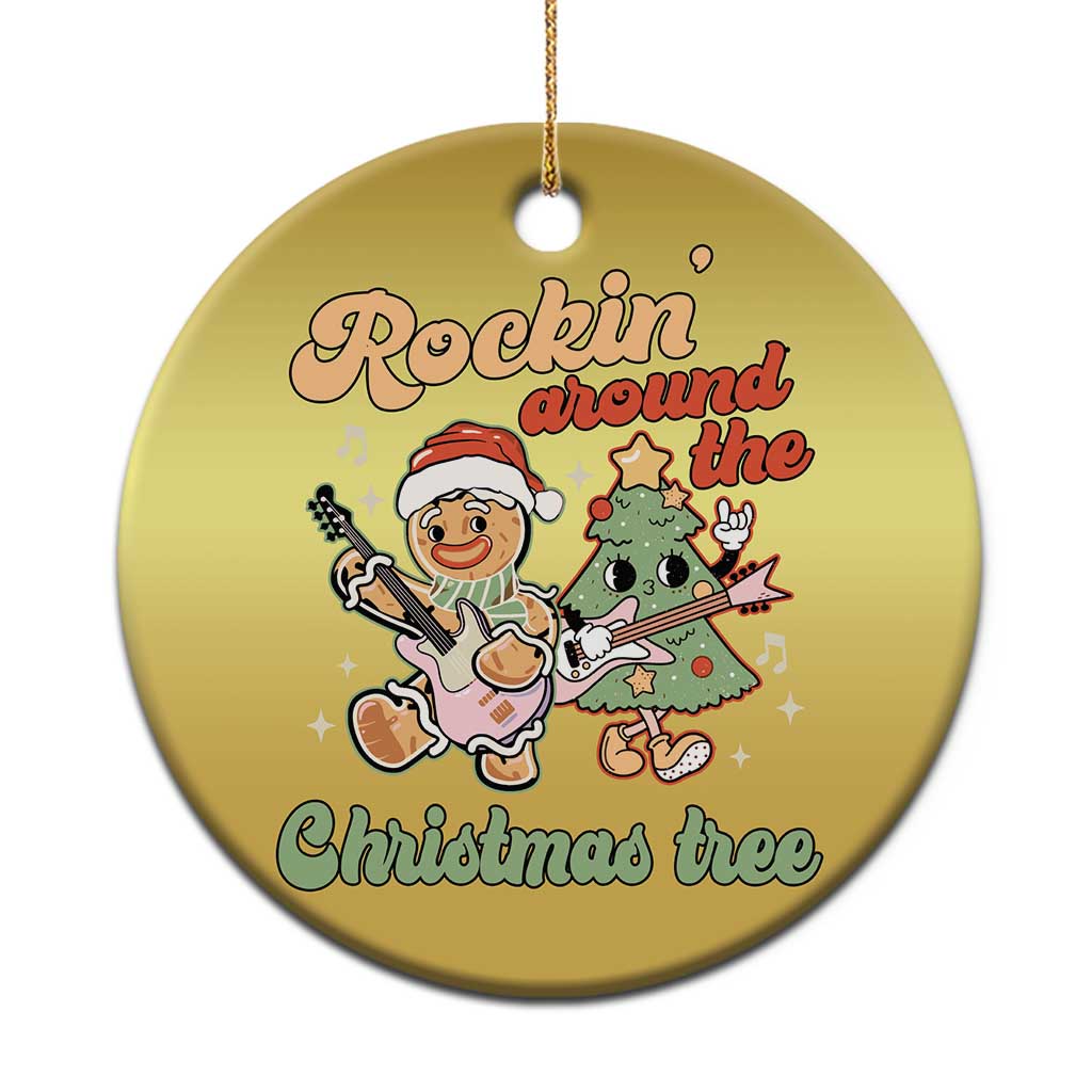 Groovy Christmas Christmas Ornament Rockin' Around The Xmas Tree Groovy Gingerbread Man - Wonder Print Shop