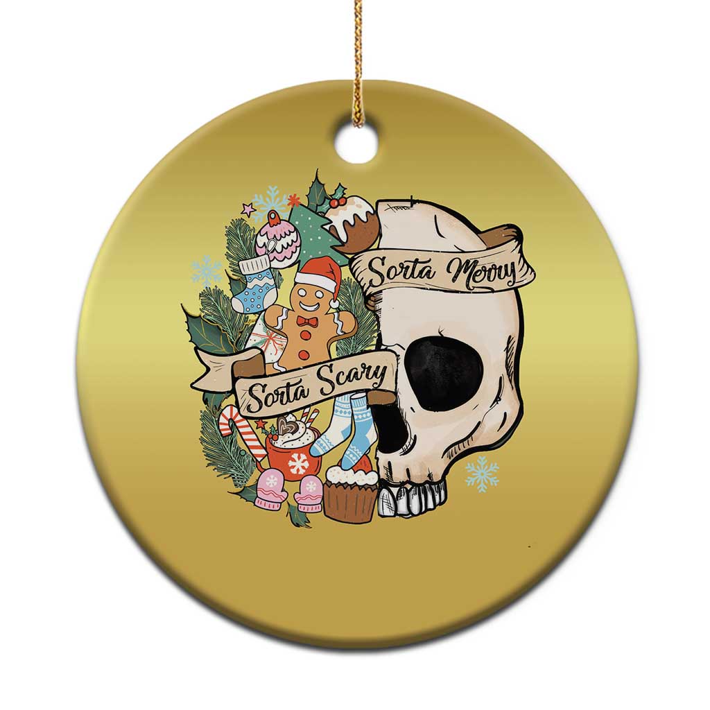 Skull Christmas Christmas Ornament Sorta Scary Sorta Merry - Wonder Print Shop