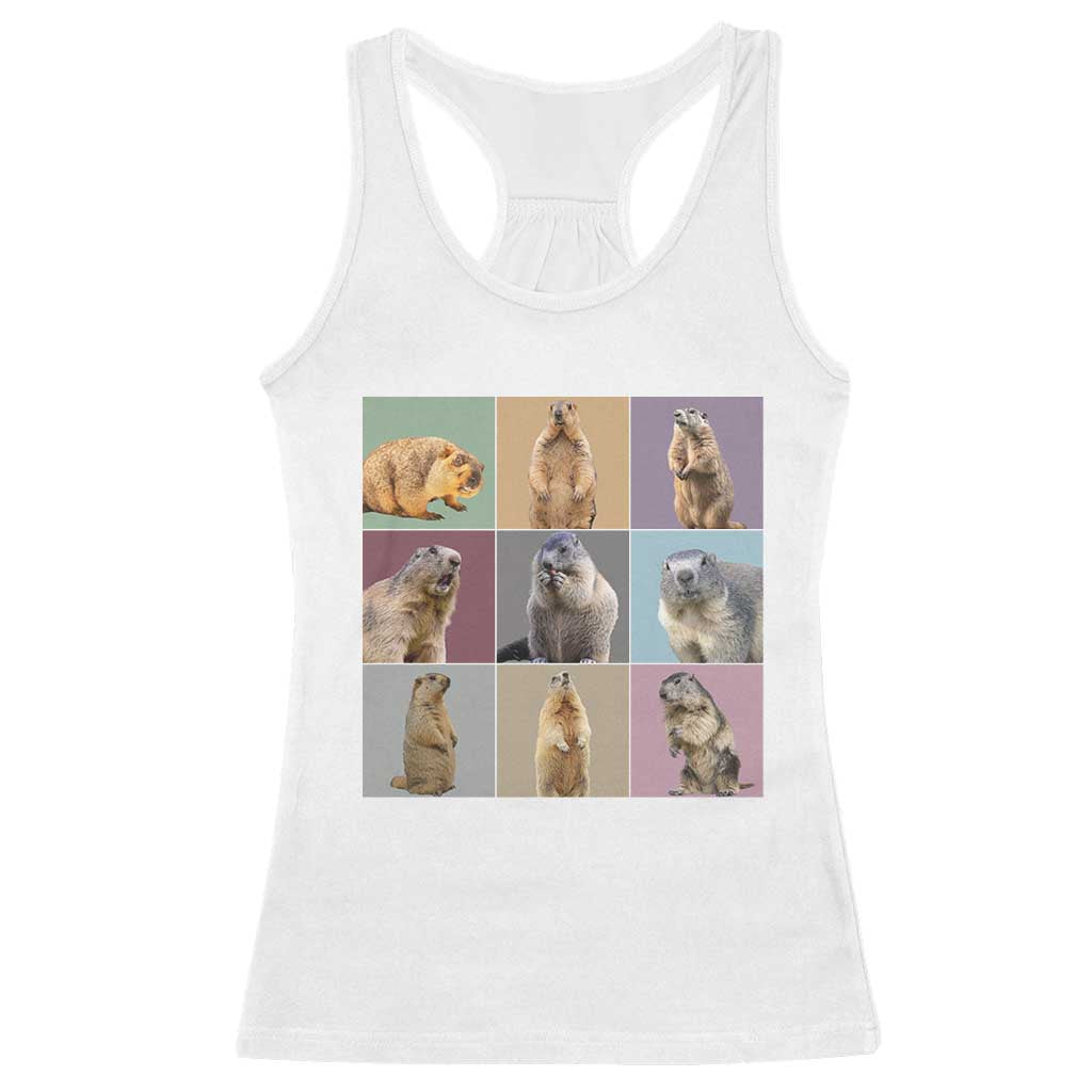 In My Groundhog Era Racerback Tank Top Funny Woodchuck