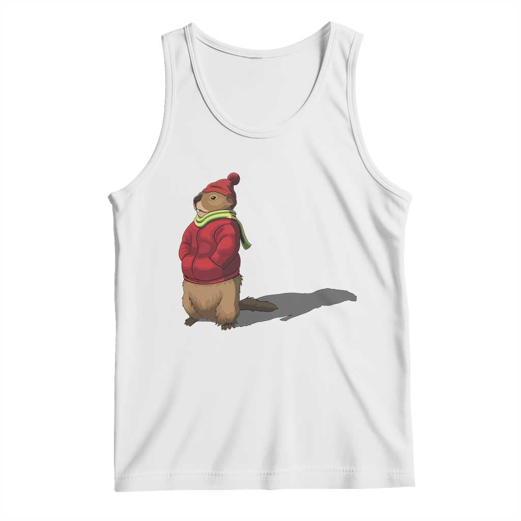 Groundhog Shadow Tank Top Funny Woodchuck Ground Hog Meteorlogy