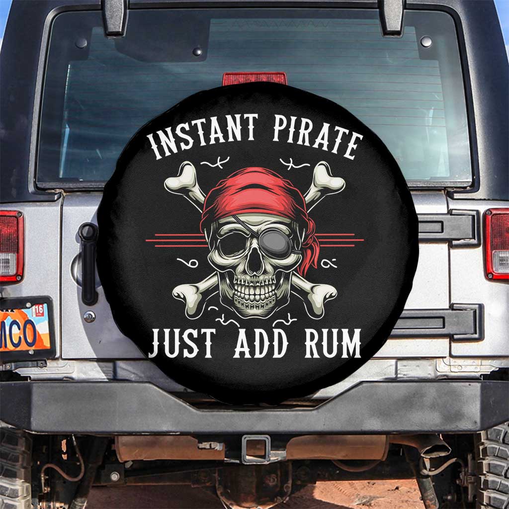 Funny Pirate Skull Spare Tire Cover Instant Pirate Just Add Rum Funny Jolly Roger Crossbones