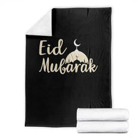 Eid Mubarak Mosque Silhouette Throw Blanket Islamic Holiday Celebration