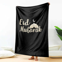 Eid Mubarak Mosque Silhouette Throw Blanket Islamic Holiday Celebration