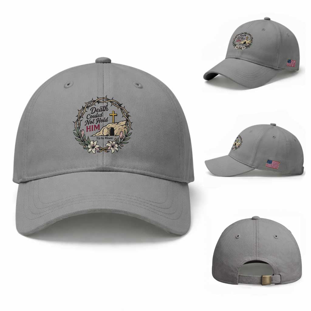 Death Could Not Hold Him Jesus Christian Easter Baseball Cap He Is Risen Faith Message