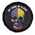 Colombian American Skull Spare Tire Cover My Home My Blood USA COL Flags