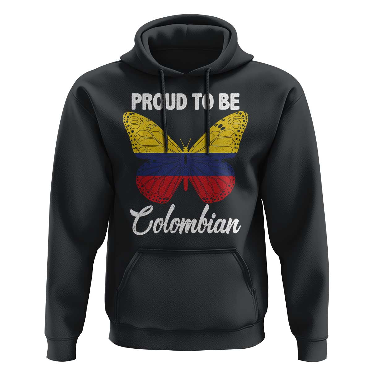 Colombia Pride Hoodie Proud To Be Colombian Butterfly - Wonder Print Shop