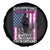 Female Veteran Spare Tire Cover Never Underestimate A Woman With Military Background American Flag