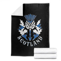Scotland Thistle Floral Emblem Throw Blanket Stylized Gothic Heraldry Scottish Heritage Pride