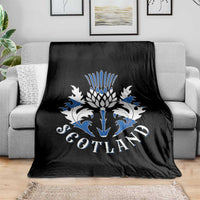 Scotland Thistle Floral Emblem Throw Blanket Stylized Gothic Heraldry Scottish Heritage Pride