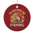 Funny Bass Fishing Christmas Ornament I'd Rather Be Fishing Retro Vintage - Wonder Print Shop