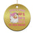 Funny Pink Santa Christmas Ornament Theres Some Hos In This House Retro Xmas Vibe - Wonder Print Shop