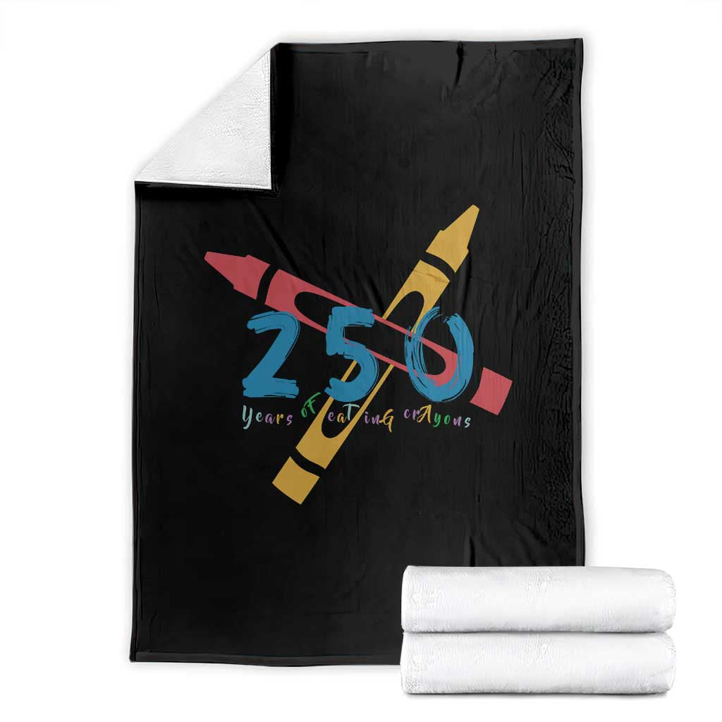 250 Years of Eating Crayons Throw Blanket Funny Military Crayon Joke Veterans Marines - Wonder Print Shop