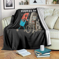 Respect Your Elders Retro Gaming Meme Throw Blanket Funny Gamer Controller 80s - Wonder Print Shop