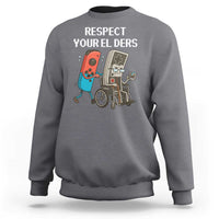 Respect Your Elders Retro Gaming Meme Sweatshirt Funny Gamer Controller 80s - Wonder Print Shop