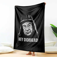 Hey Dckhead Grumpy Old Man Humor Throw Blanket Jerk Sarcastic Comedy